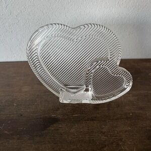 Mikasa Double Heart Crystal‎ Picture Frame - Hearts Photo Frame Made In Japan